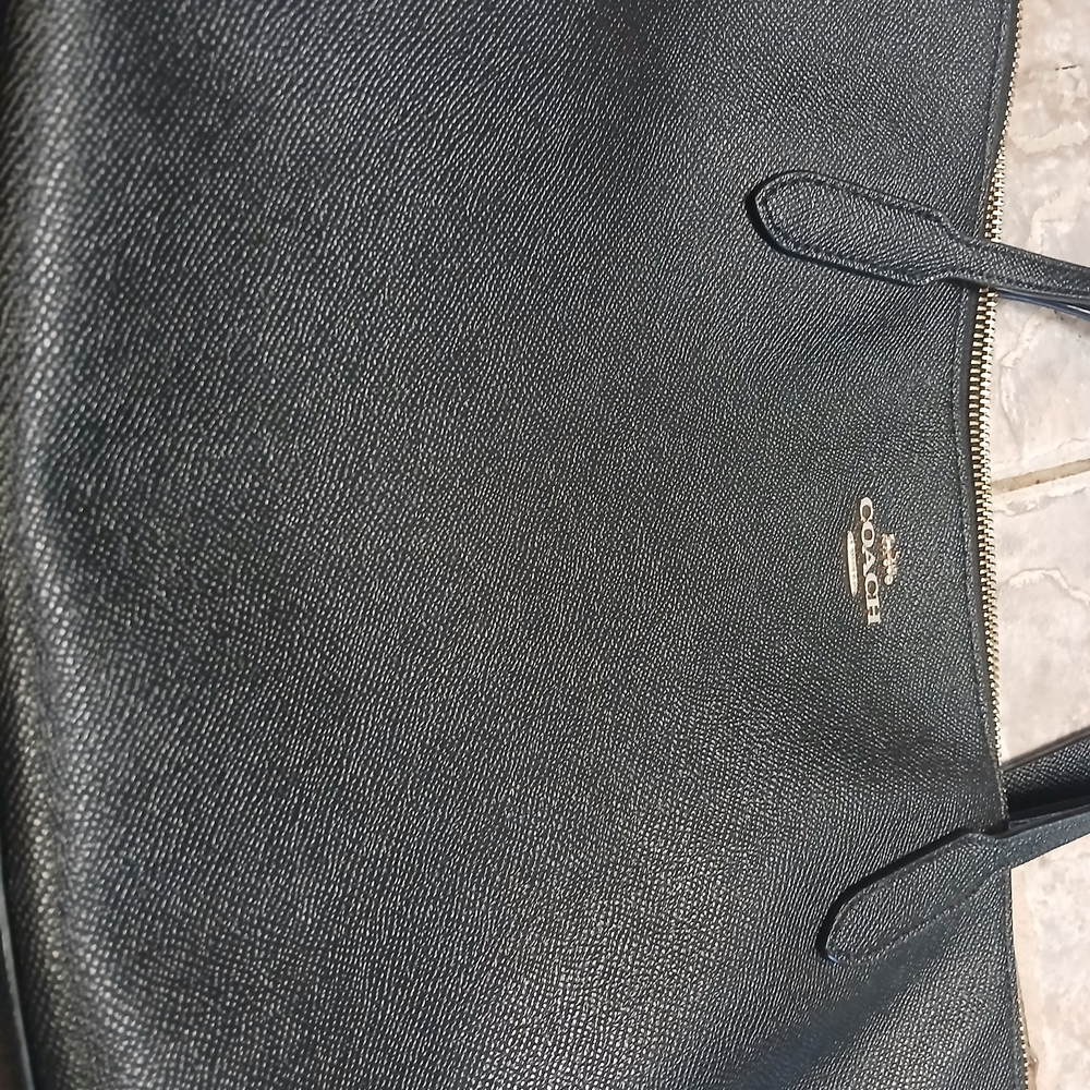 Coach Black Leather Tote Bag